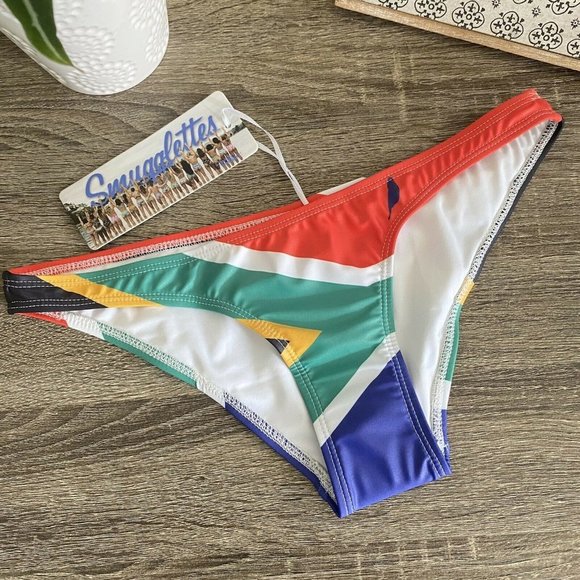 Budgy Smuggler Other - NEW Budgy Smugglers Bikini Bottom Smugglettes South Africa Flag Swim Size 8